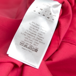 Pre Owned Dior Pink & Orange Paneled Cotton Sleeveless Midi Dress M