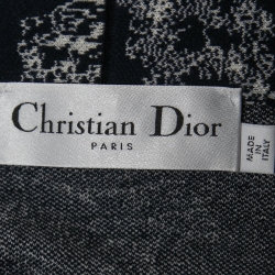 Pre Owned Christian Dior Navy Blue Cashmere Toile De Jouy Kimono M