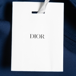 Christian Dior Blue Neoprene Belted Zip-Up Scuba Top S