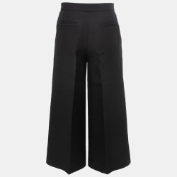 Pre Owned Dior Black Wool And Silk Culottes S