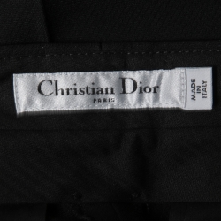 Pre Owned Dior Black Wool And Silk Culottes S