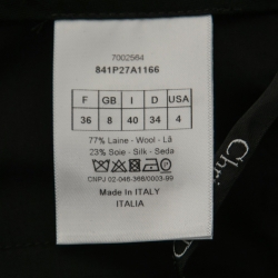 Pre Owned Dior Black Wool And Silk Culottes S