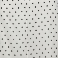 Christian Dior White Polka Dot Silk Chiffon Midi Skirt M