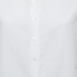 مملوكة مسبقًا Dior White Cotton PARADISE Printed Full Sleeve Oversized Shirt M