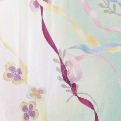 مملوكة مسبقًا Dior Vintage Green/Pink Floral Print Silk Maxi Dress L