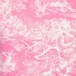 Pre Owned Christian Dior Pink Toile de Jouy Reverse Cotton and Linen Jersey T-Shirt M