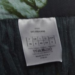Dior Green Tie Dye Print Cotton Gathered Midi Skirt S