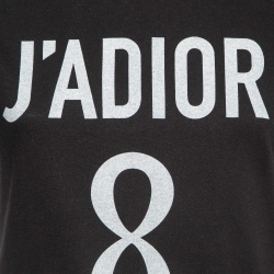 Pre Owned Dior Black J'Adior 8 Jersey T-Shirt XS