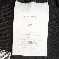 Dior Black Logo Printed Strap Knit Bralette Top XS