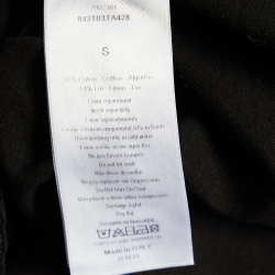 Christian Dior Black Slogan Print Cotton & Linen Crew Neck T-Shirt S