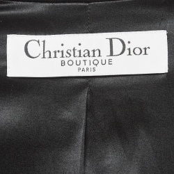 Pre Owned Dior Vintage Black Wool Blend Studded Belt Jacket L
