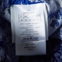 Dior Royal Blue Toile de Jouy Taffeta Shorts M