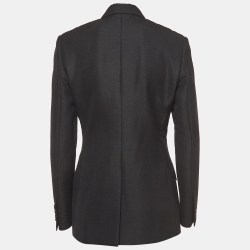 Christian Dior Black Wool Double Breasted Blazer L