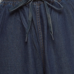 مملوكة مسبقًا Christian Dior Blue Logo Side Stripe Wide Leg Pants S