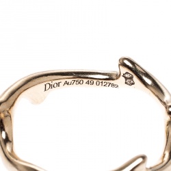 Dior Bois de Rose 18k Yellow Gold Ring Size 49