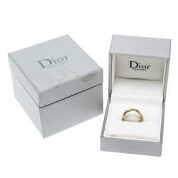 Dior Bois de Rose 18k Yellow Gold Ring Size 49