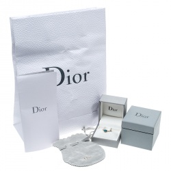 Dior Rose des Vents Diamond & Turquoise 18k Yellow Gold Ring Size 52.5