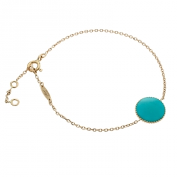 Dior Rose des Vents Diamond Turquoise 18k Yellow Gold Bracelet