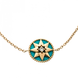 Dior Rose des Vents Diamond Turquoise 18k Yellow Gold Bracelet