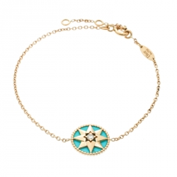 Dior Rose des Vents Diamond Turquoise 18k Yellow Gold Bracelet