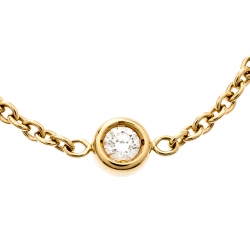 Dior Mimioui Diamond 18k Yellow Gold Chain Ring Size 54.5
