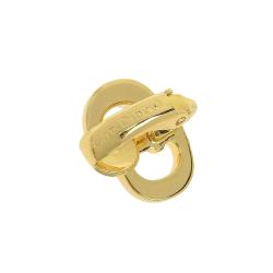 Dior Gold Tone CD Logo Clip On Stud Earrings 
