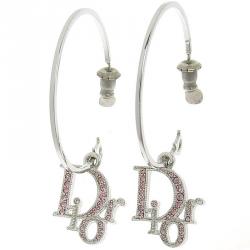 LV Rhinestone Hoops Earrings
