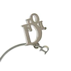 Dior Rhinestone Metal Hoop Earrings