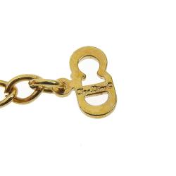 Dior Rhinestone Gold Tone CD Pendant Necklace