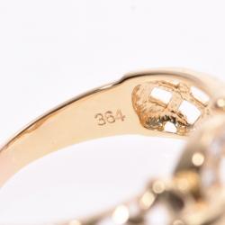 Dior 18K Yellow Gold and Diamond Ring Size 54