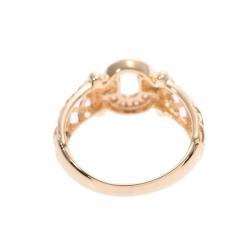 Dior 18K Yellow Gold and Diamond Ring Size 54