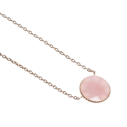 Dior Rose Des Vents Diamond Pink Opal 18K Rose Gold Necklace