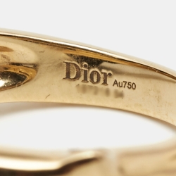 Dior Pré Catelan Onyx Diamond 18k Yellow Gold Ring Size 54