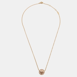 Dior Rose Des Vents Diamond Pink Opal 18K Rose Gold Necklace