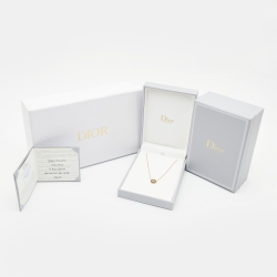 Dior Rose Des Vents Onyx Diamond 18k Rose Gold Necklace