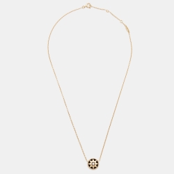 Dior Rose Des Vents Onyx Diamond 18k Rose Gold Necklace