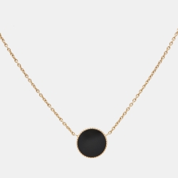 Dior Rose Des Vents Onyx Diamond 18k Rose Gold Necklace
