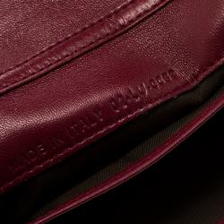 مملوكة مسبقًا Dior Brugundy Cannage Quilted Patent Leather Lady Dior Clutch