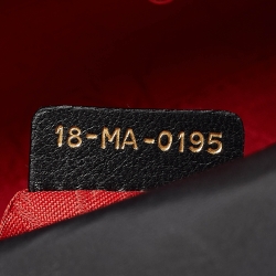 Pre Owned Dior Black Cannage Leather Mini Lady Dior Tote