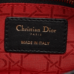 Pre Owned Dior Black Cannage Leather Mini Lady Dior Tote