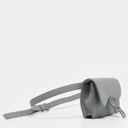 Dior Grey Leather Saddle Belt Pouch
