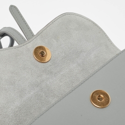 Dior Grey Leather Saddle Belt Pouch