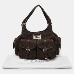 مملوكة مسبقًا حقيبة كتف ديور كانفاس ديوريسيمو بني/بيج بجيوب متعددة