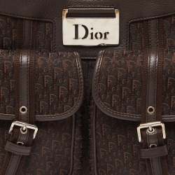 مملوكة مسبقًا حقيبة كتف ديور كانفاس ديوريسيمو بني/بيج بجيوب متعددة