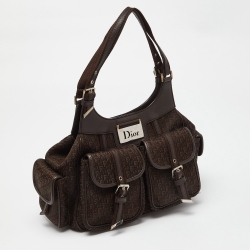 مملوكة مسبقًا حقيبة كتف ديور كانفاس ديوريسيمو بني/بيج بجيوب متعددة