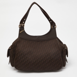 مملوكة مسبقًا حقيبة كتف ديور كانفاس ديوريسيمو بني/بيج بجيوب متعددة