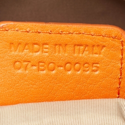 Dior Orange/Beige Diorissimo Canvas Small Boston Bag