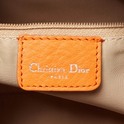 Dior Orange/Beige Diorissimo Canvas Small Boston Bag
