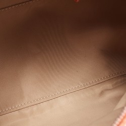 Dior Orange/Beige Diorissimo Canvas Small Boston Bag