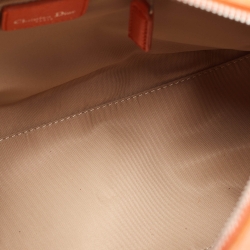 Dior Orange/Beige Diorissimo Canvas Small Boston Bag